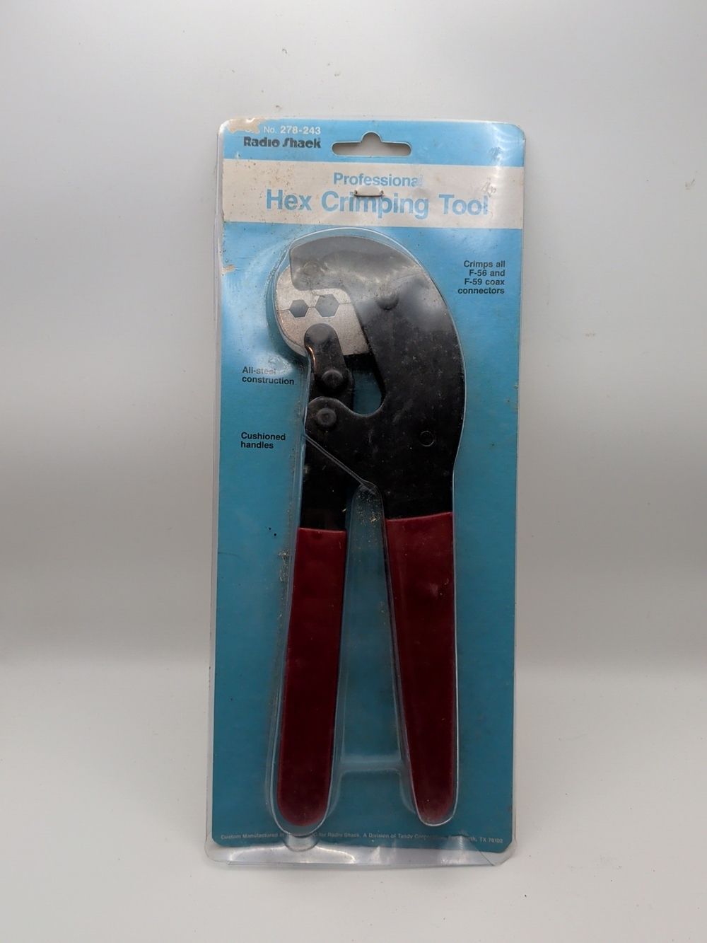 Radio Shack Hex Crimping Tool Cat No 278-243 Professional Coax-NIP. (F)